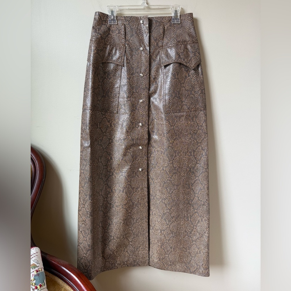 Nanushka Snake Skirt